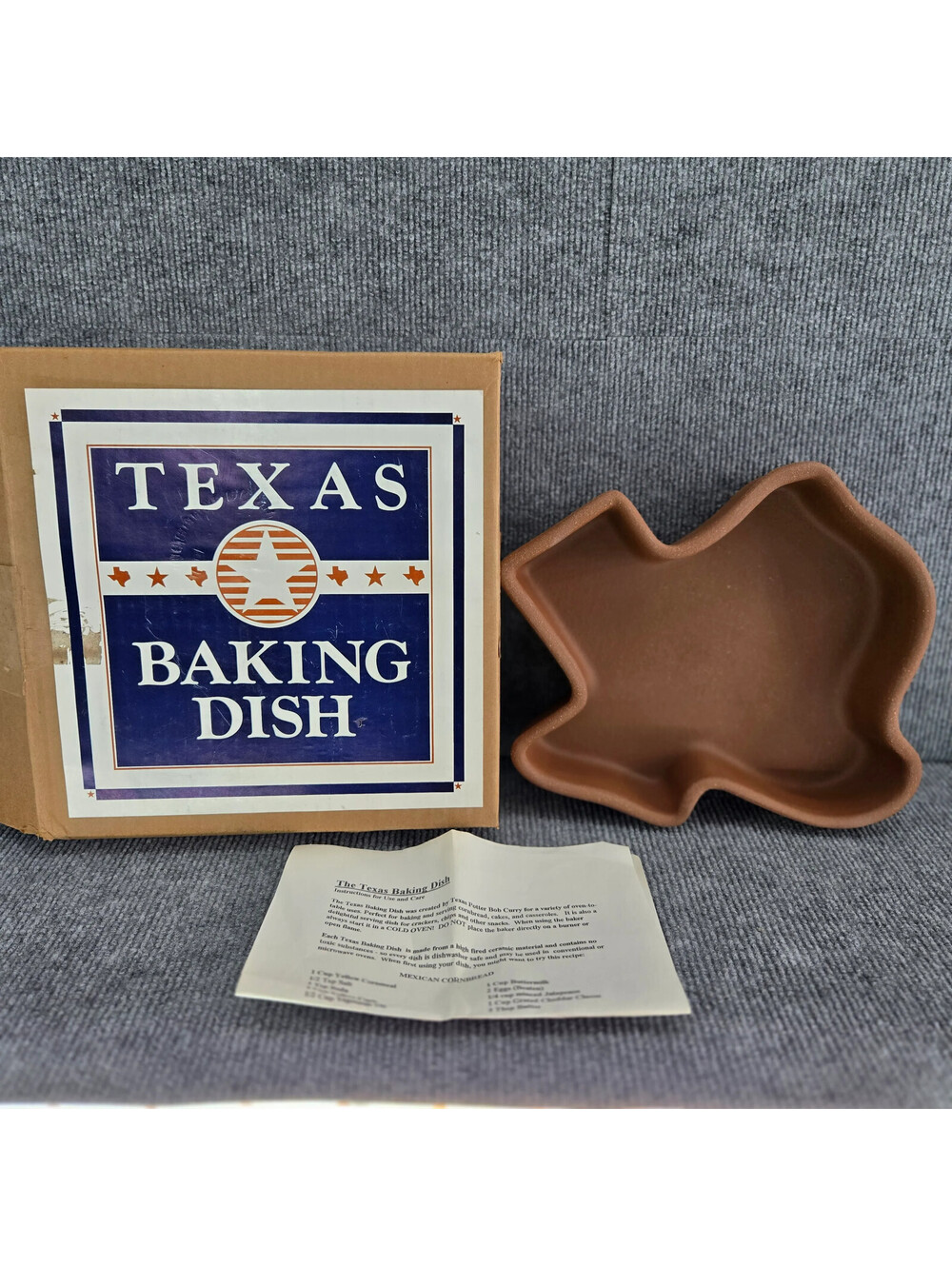 Texas Baking Dish Ceramic Texas Shaped Baking Pan NIB